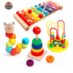 Bộ đồ chơi giáo dục bằng gỗ giúp bé phát triển trí tuệ Montessori